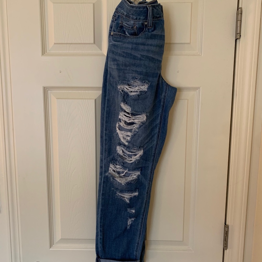 American Eagle Outfitters Tom Girl Ripped Jeans